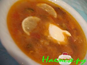 Солянка "Опохмелочная" с белыми грибами