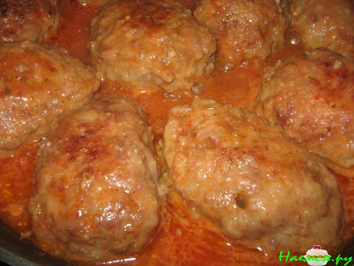 Котлеты из мясного фарша и овощной смеси