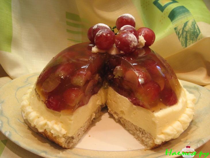 Виноградный торт с желе