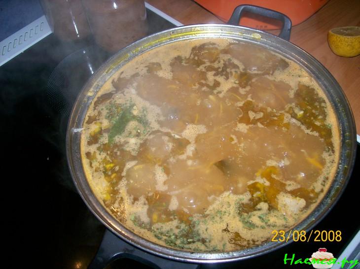 Калья (почти классический рассольник с почками)