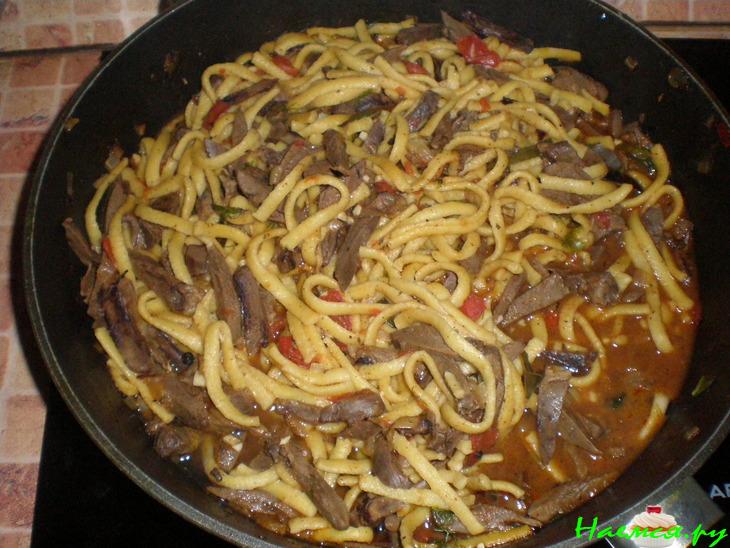 Сердечки с лапшой