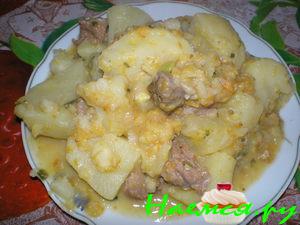 Картошка с мясом в гороховом соусе Картошка с мясом в гороховом соусе