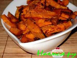 Батат, запечённый с кориандром и фенхелем Батат, запечённый с кориандром и фенхелем