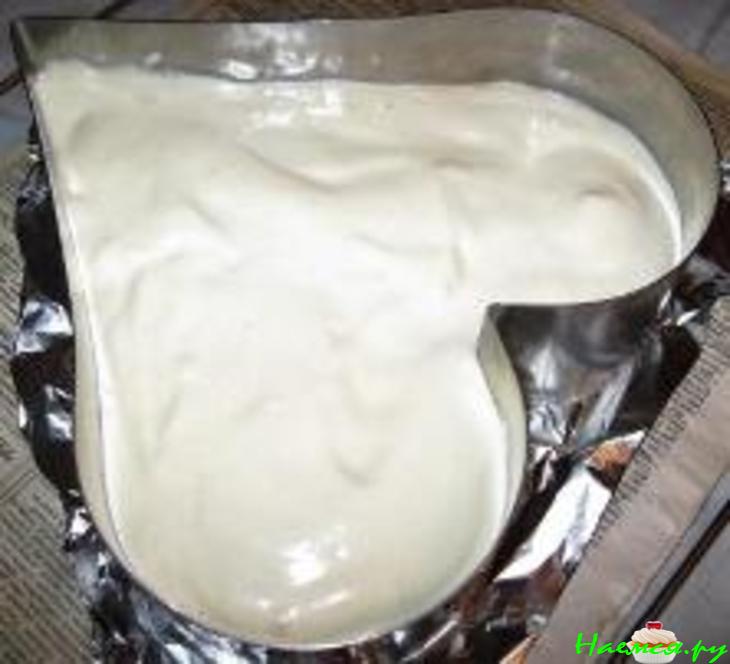 Торт "Валентинка" с мандаринами и киви Торт "Валентинка" с мандаринами и киви