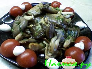 "Вешенки жареные в чесночном маринаде"