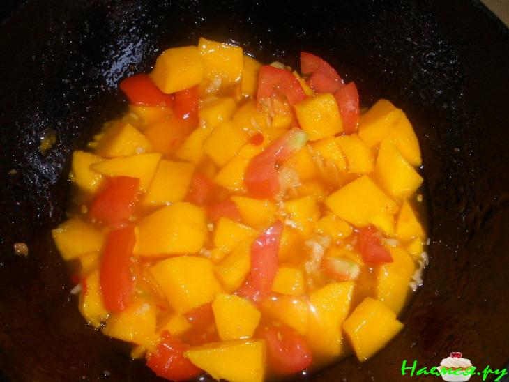 Рыба с манговым чатни