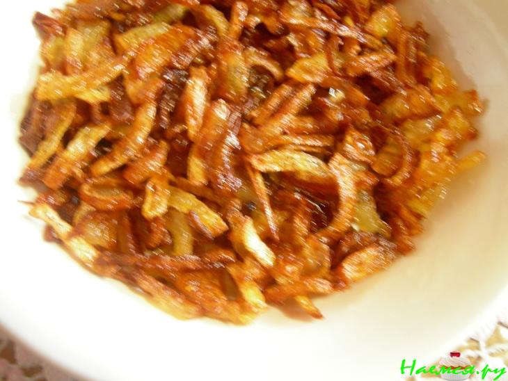 Салат с жареными баклажанами и кабачками