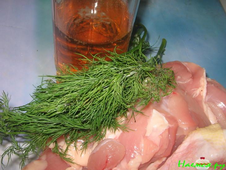 Курица в светлом пиве