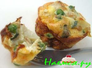 Мини-фритата с горошком Мини-фритата с горошком