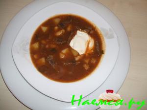 Суп гуляш с фасолью Суп гуляш с фасолью
