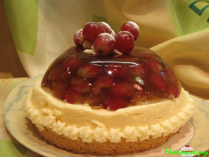 Виноградный торт с желе