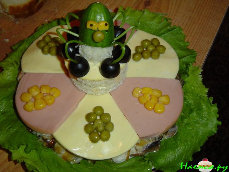 Украшение к салату "Золотая рыбка"