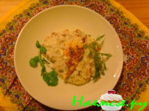 Запеканка из клубневого сельдерея и копчёных свиных языков