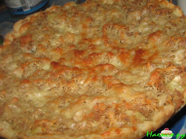 Пирог мясной с картофелем и мацареллой