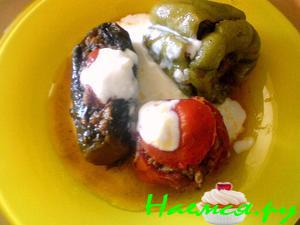 Овощи фаршированные мясом или долма Овощи фаршированные мясом или долма