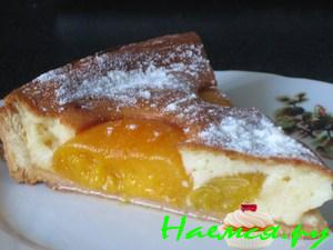 Нежнейший пирог с персиками