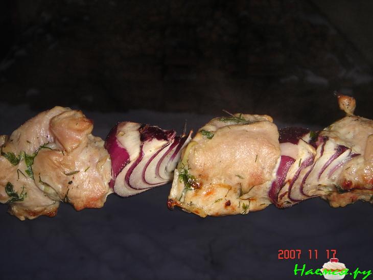 Шашлык из свинины и крылышек Шашлык из свинины и крылышек