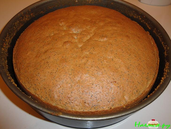 Маковый бисквит с орешками