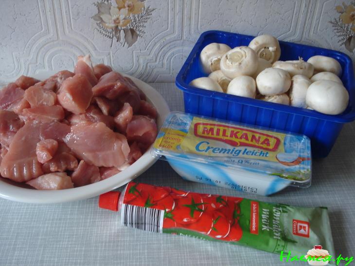 Мясо в сырном соусе Мясо в сырном соусе