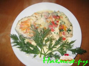 Рыба в сливочно-укропном соусе