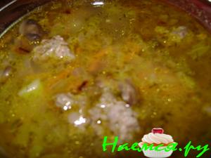 Супчик с фрикадельками (овощной)