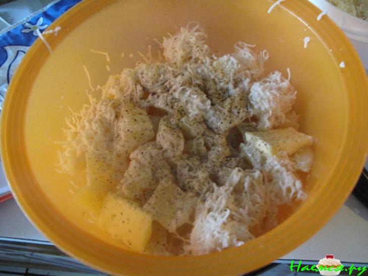 Семга с горчицей и картофельным пюре