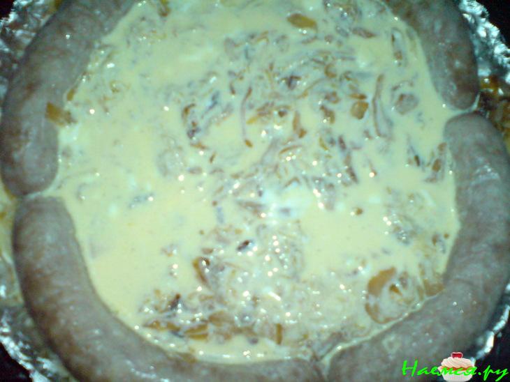 Торт закусочный из охотничьих колбасок