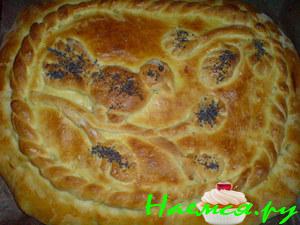 Пирог с мясом и квашеной капустой Пирог с мясом и квашеной капустой