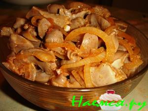 Острая закуска из куриных желудков Острая закуска из куриных желудков