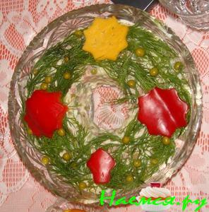 Новогоднее оформление любого салата
