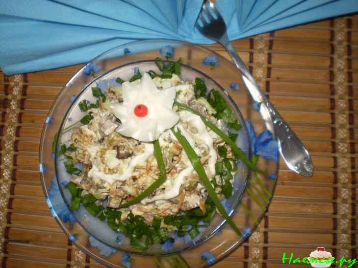 Салат печеночный