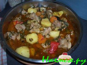 Индюшатина (красное мясо) с овощами