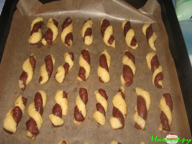 Печенье двухцветная спиралька