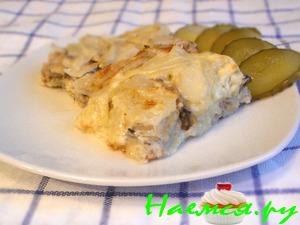 Картофельная запеканка с анчоусами
