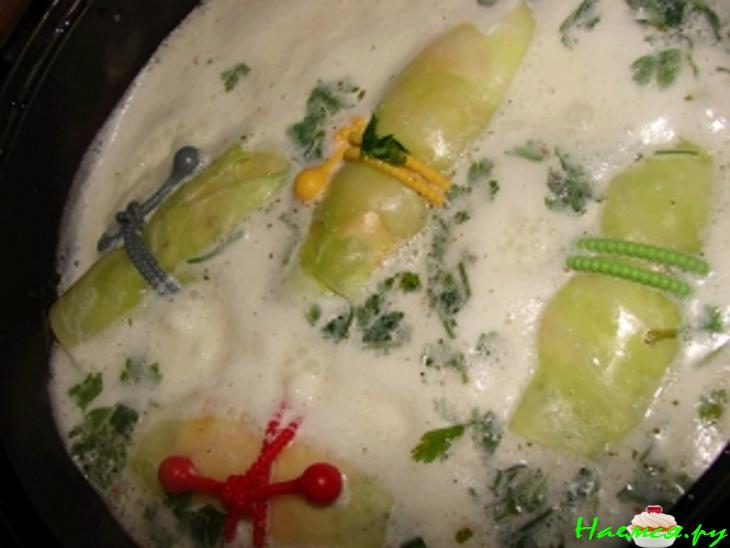 Рулетики с лососем