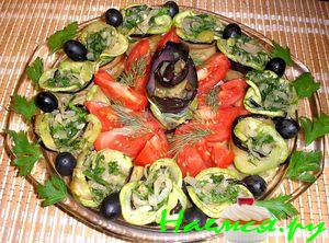 Закуска из баклажана и кабачка