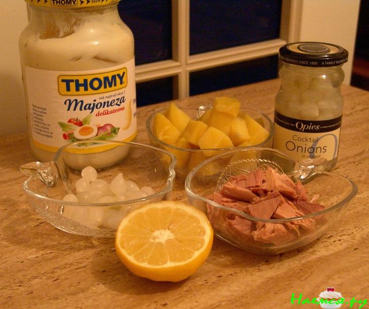 Салат из тунца консервированного в масле Салат из тунца консервированного в масле