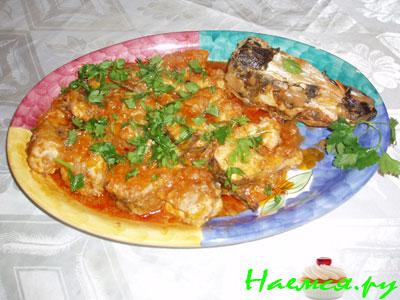 Щука с томатом