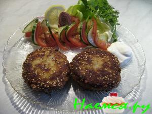 Индюшино-картофельные биточки с сыром