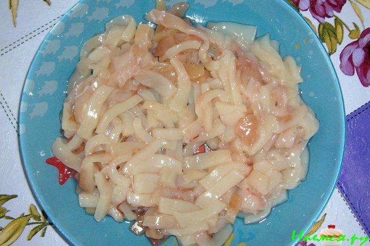 Суп гороховый с кальмарами