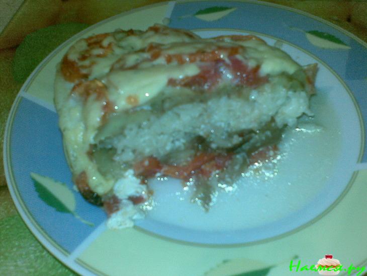 Рисовая запеканка с баклажанами Рисовая запеканка с баклажанами