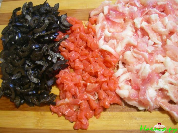 Оладьи рыбно-оливковые