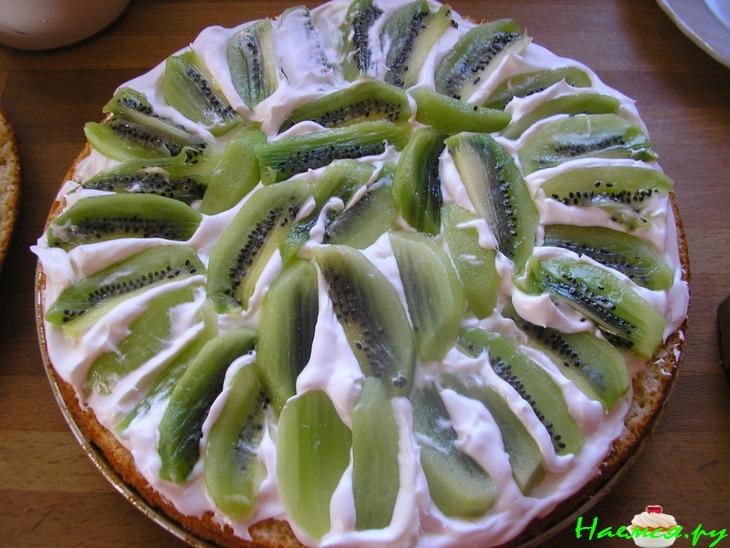 Торт воздушный с киви