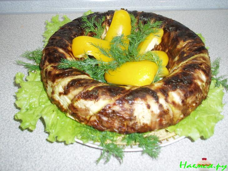 Пирог из семги