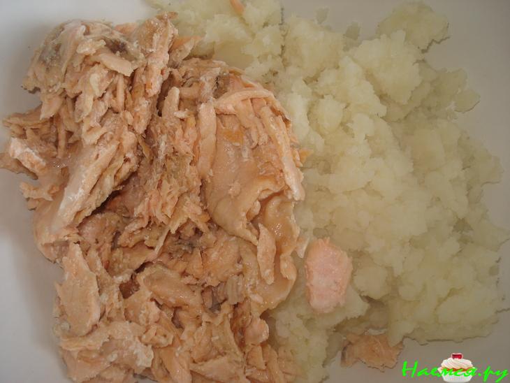 Котлеты из форели с овощами