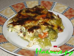 Овощи в сливках с сыром