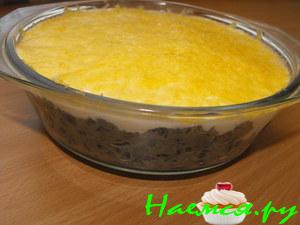 Жюльен из баклажанов с грибами