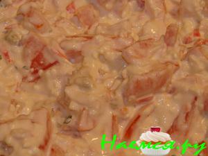 Салат "Красное море" с крабовыми палочками