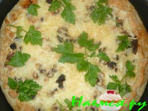 Пирог с курицей, грибами и сыром (возможно вариант)