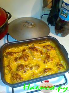 Голень цыпленка запеченная